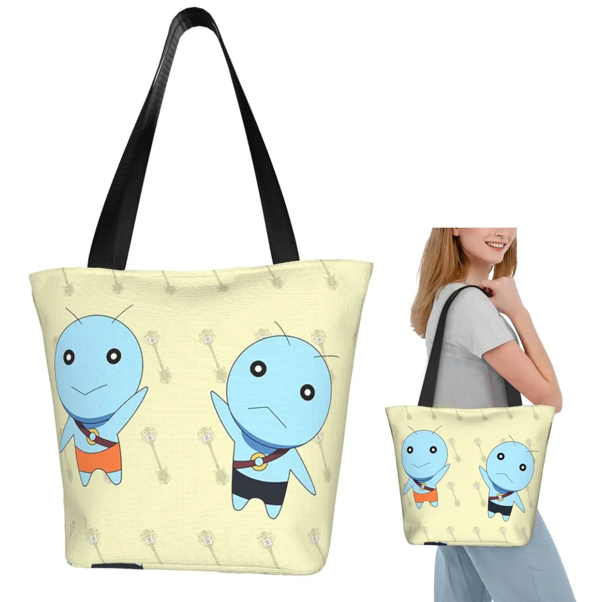 Gemini V Fairy Tail Bolsa de compras de lona de gran capacidad, bolsos de hombro, bolso de compras para mujer