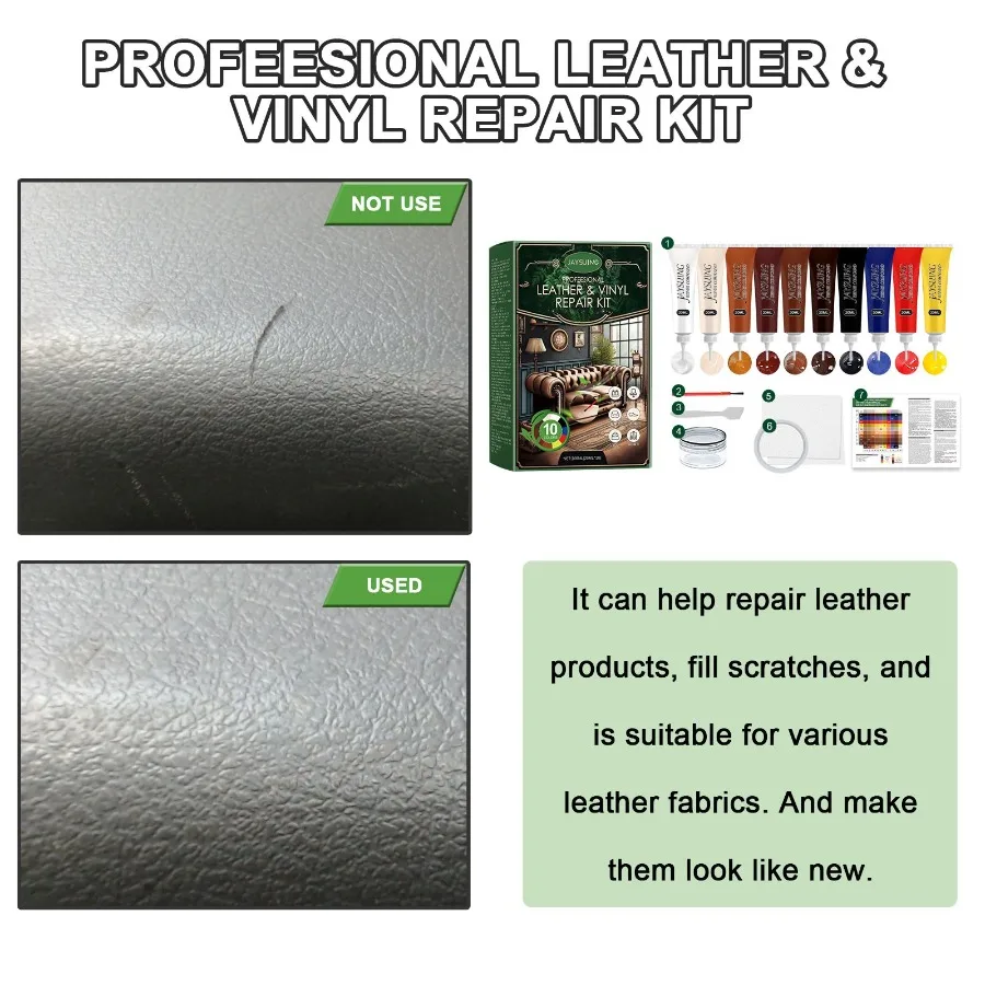 

Leather Repair Kit For Furniture Leather Couch Repair Kit Brown Leather Vinyl Repair Kit Leather Repair Paint Gel Leather Color