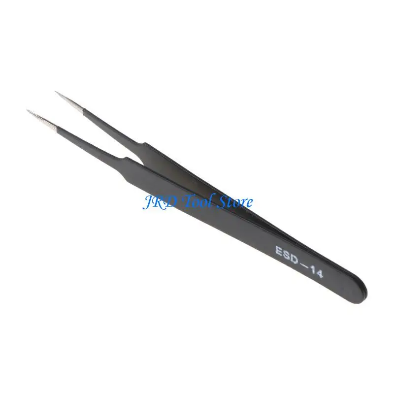A2UD Tweezers Anti-Static Tweezers precisión ESD-15 Curved Bent Tip Tweezer Herramienta