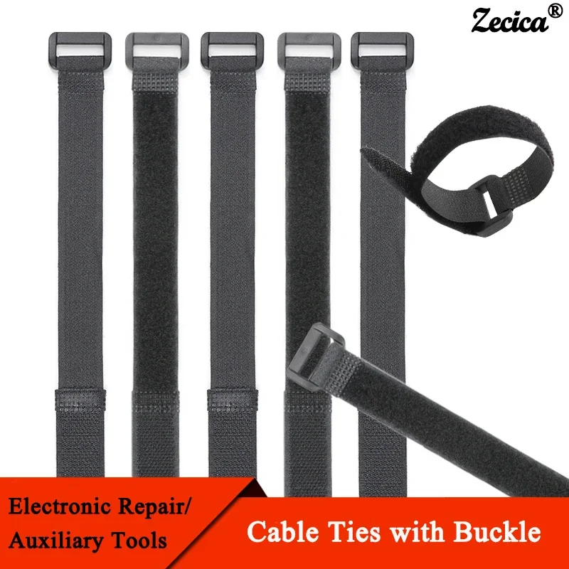 Cable Tie Fishing Rod Non-slip Firm Reverse Buckle Fishing Tackle Rod Holder Accessories Black Reusable Self Adhesive Ties