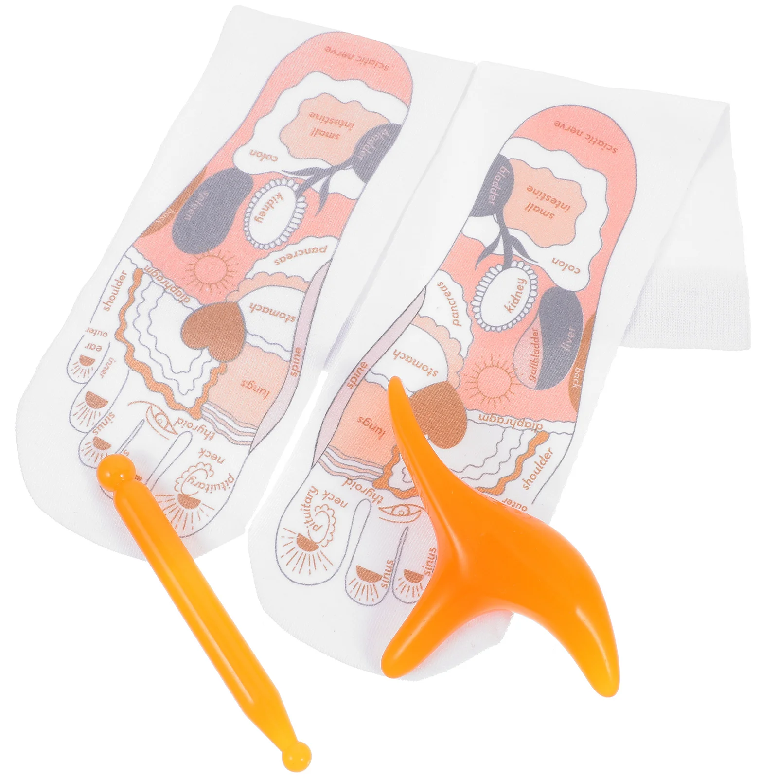 

1 комплект носков для акупрессуры, рефлексологический массаж ног, мягкие дышащие тканевые носки с инструментами для акупунктурной таблицы для расслабления, ухода за ногами