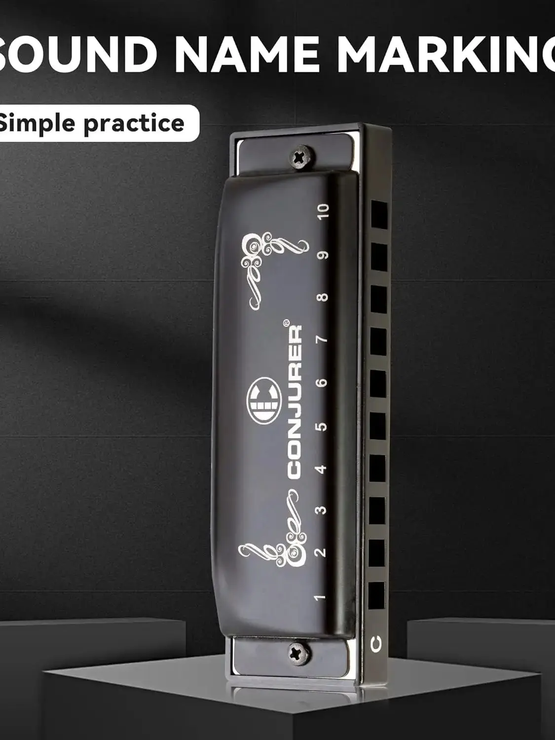 Conjurer 10 Holes Blues Harp Diatonic Harmonica Set Of 3 Mouth Organ musical instrument