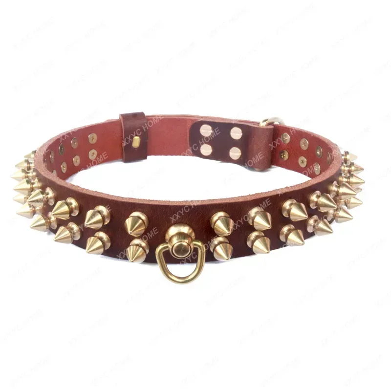 Small-large Dog Collar Rivet Leather Pet  Doberman Greyhound French Bulldog Collar Dogs Accessories Perro