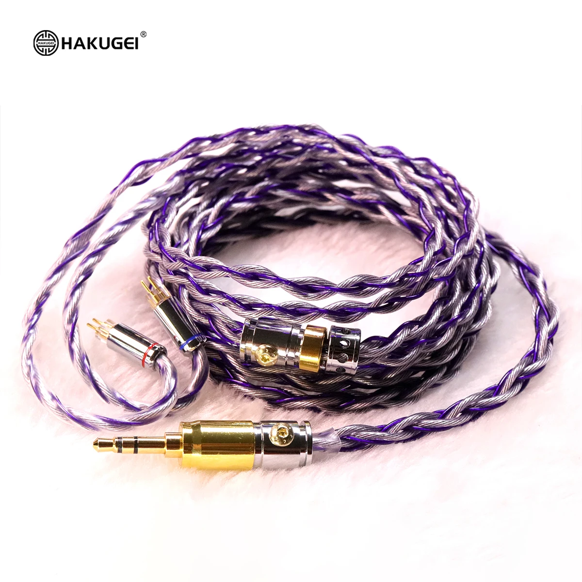 HAKUGEI Ziwei Star. Silver-Plated OCC Hybrid Headphone Upgrade Cable, HiFi, 3.5/4.4/2.5mm Connectors