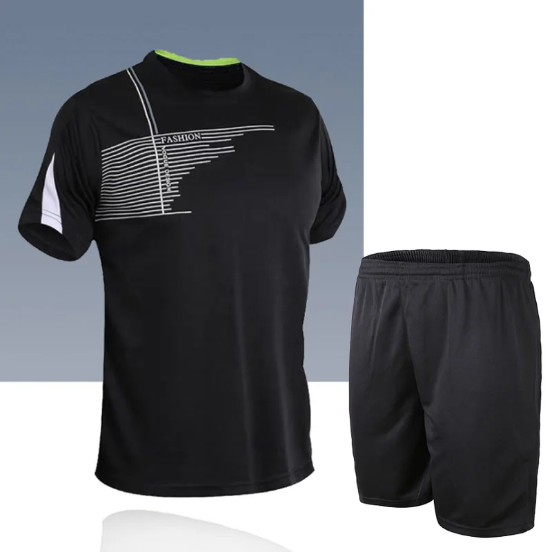 

Летняя мужская спортивная одежда, спортивный костюм, эластичный костюм для бега, мужской спортивный костюм для футбола, баскетбола, тенниса, спортивный костюм для фитнеса, спортивная одежда