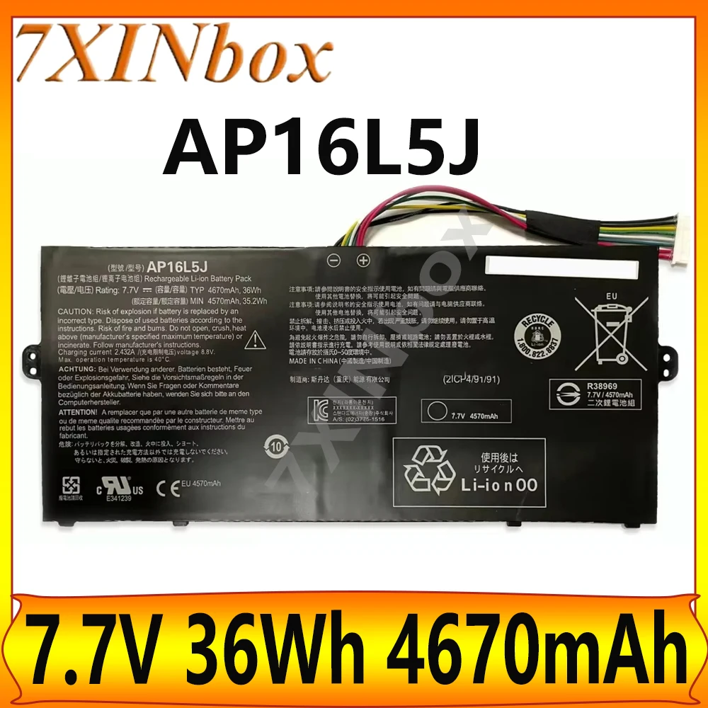 7XINbox AP16L5J 7.7V 4670mAh 36Wh Laptop Battery for Acer Chromebook Spin 311 Convertible Model CP311-2H-C679 Series