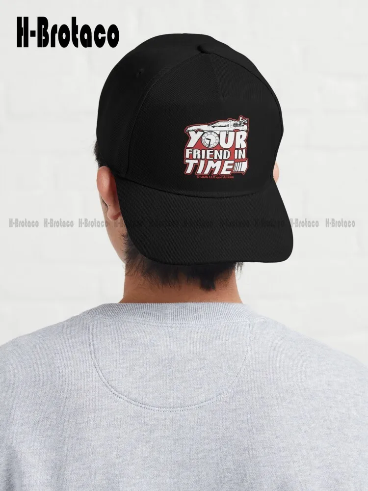 Back To The Future Movie Delorean - Your Friend In Time. Birthday Party S. Officially Licensed Merch. Baseball Cap Hats Sun Hats