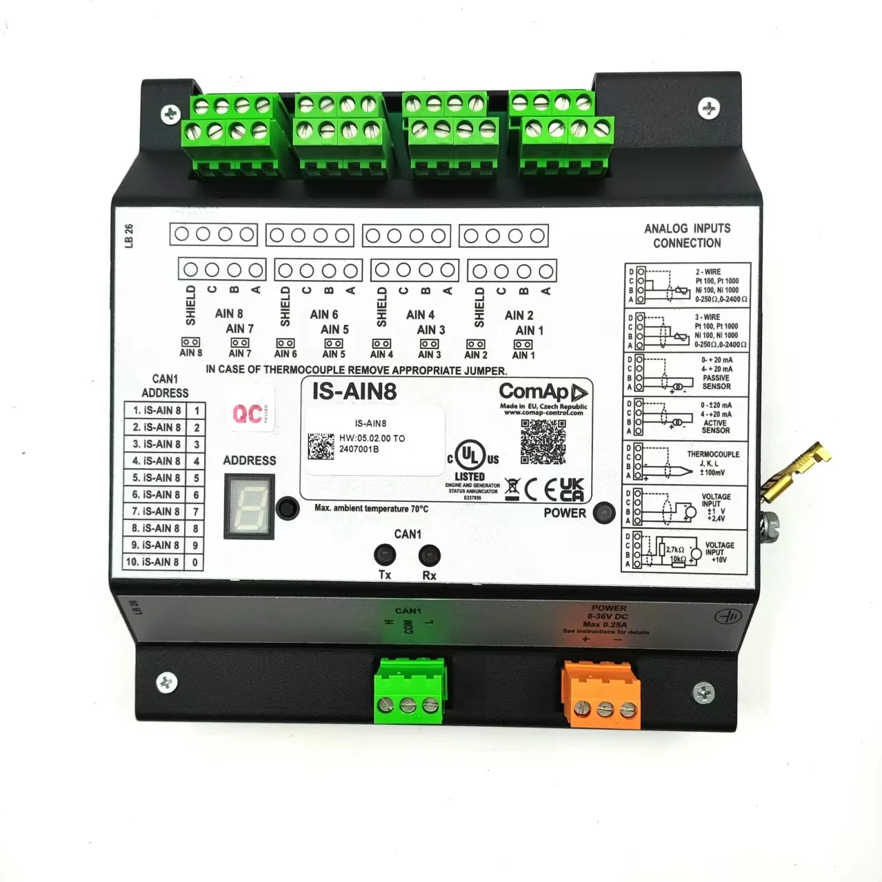 IS-AIN8 Diesel Generator Controller Actuator Alternator Parts & Accessories CE Certified 3-Month Warranty Made America Aluminium