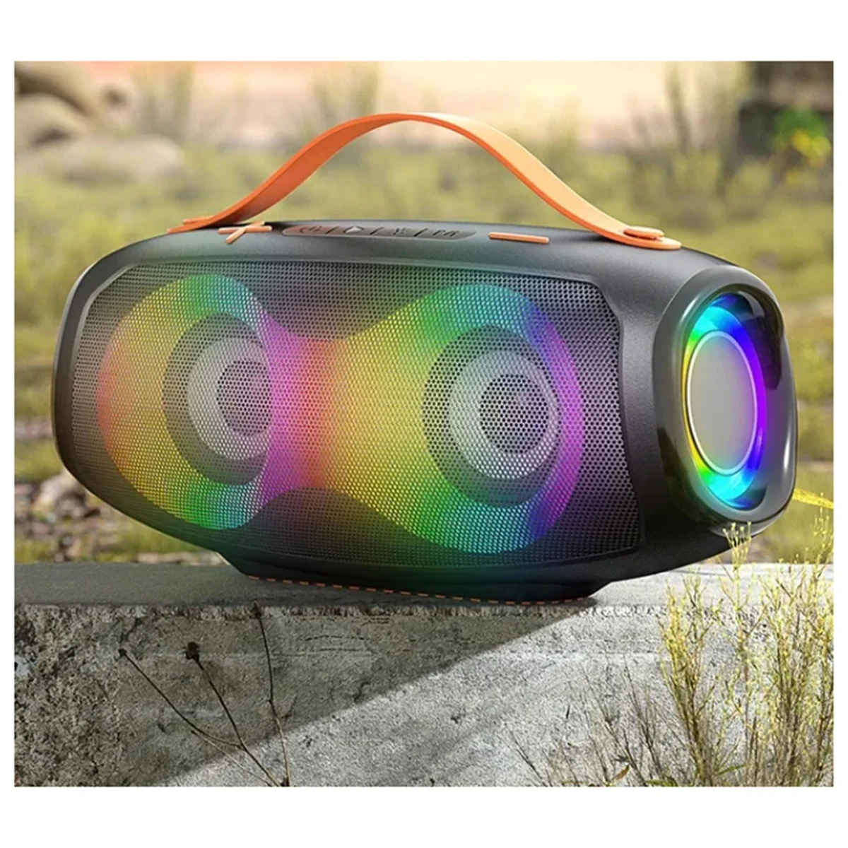 

SEMOIC Portable Outdoor Subwoofer Speaker 20W High Power Wireless Bluetooth Bass Stereo Speaker with RGB Lighting