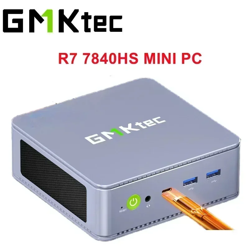 GMKtec K6 MINI PC R7 7840HS to 5.1GHz Wins 11 Pro DDR5 5600M NVME SSD PCIE 4.0 WIFI6 BT5.2 Dual 2.5G Lan Desk Mini PC