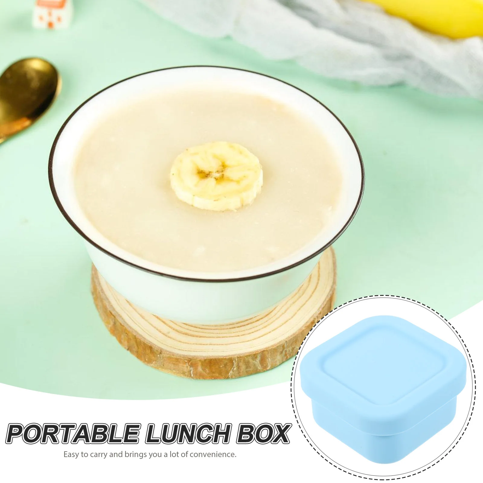 

Silicone Food Box Bento Container Multi-Function Meal Box Portable Storage Containers Heat-Resistant Lunch Accessories Reusable