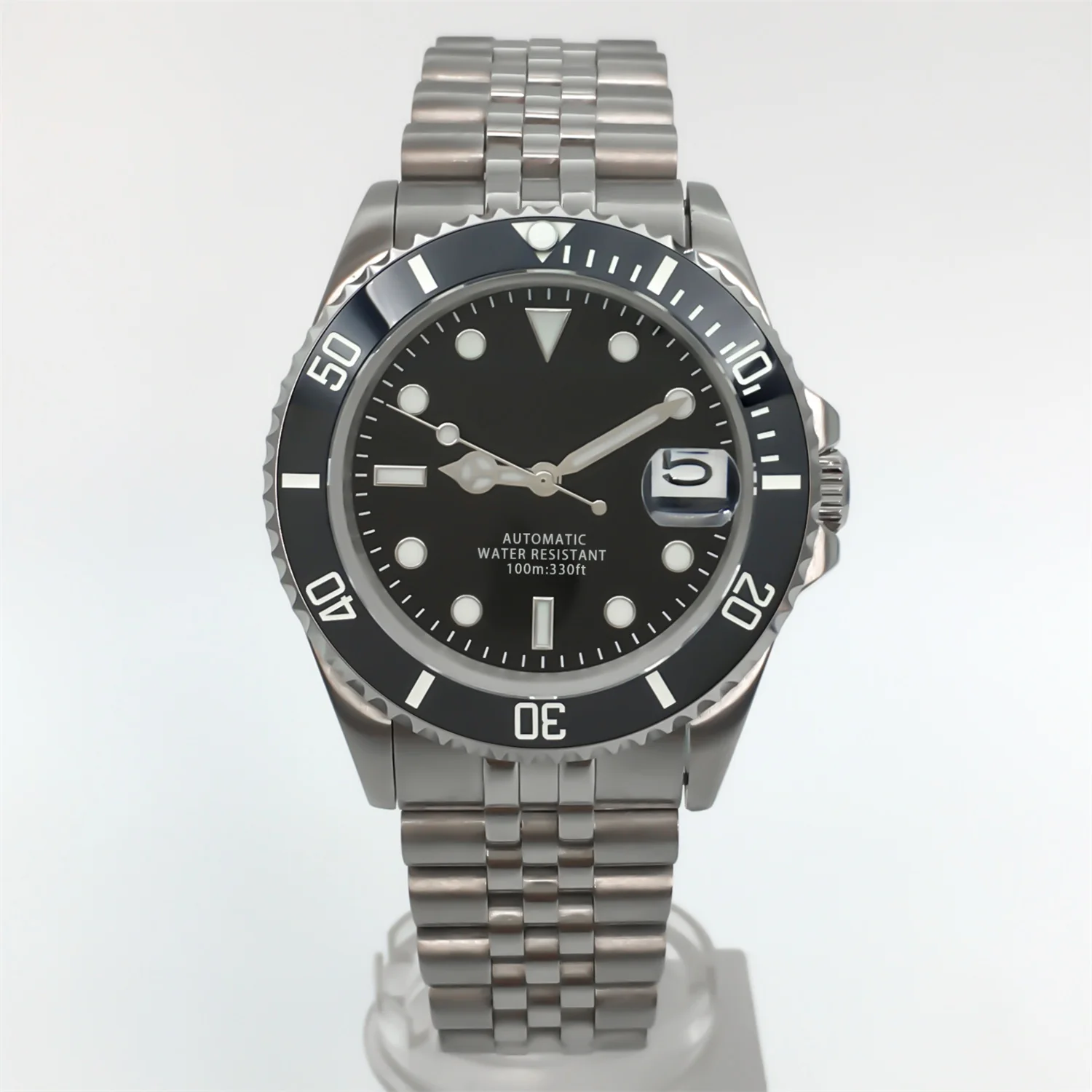 BLIGER 36mm 38mm Dive Automatic Men Watch NH35A PT5000 Date Sapphire Glass Rotating Ceramic Bezel Luminous Mechanical Wristwatch