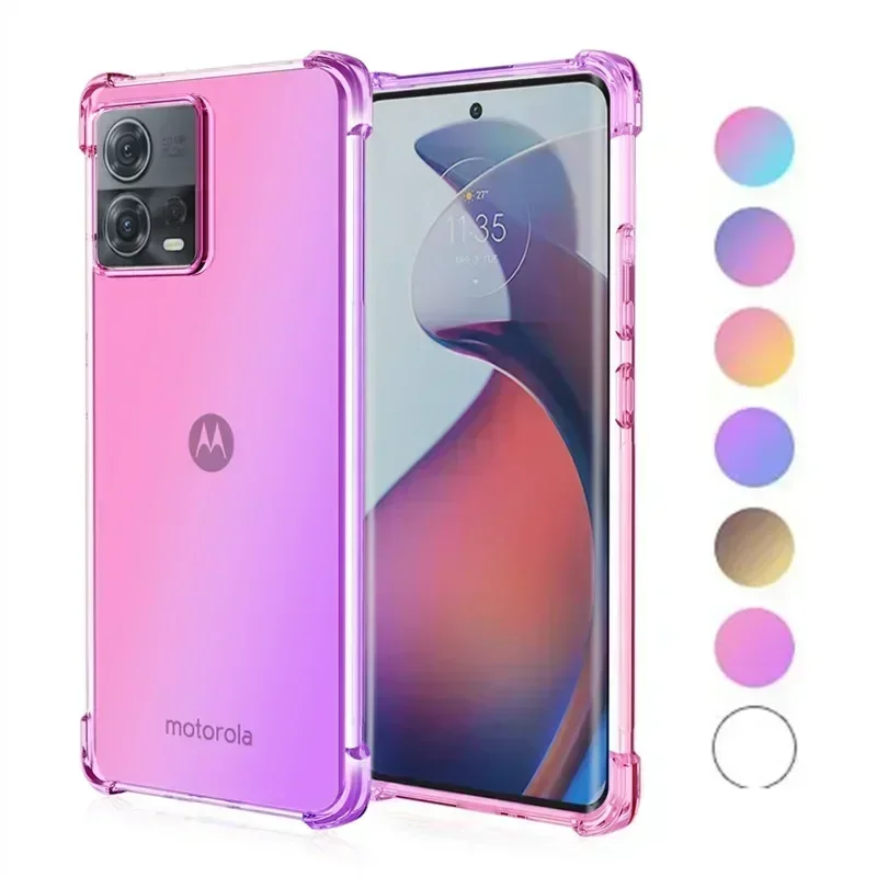 

Shockproof Gradient Airbag TPU Case for Moto Moto Edge 40 Neo 30 Ultra Fusion Protective Cover Funda Coque