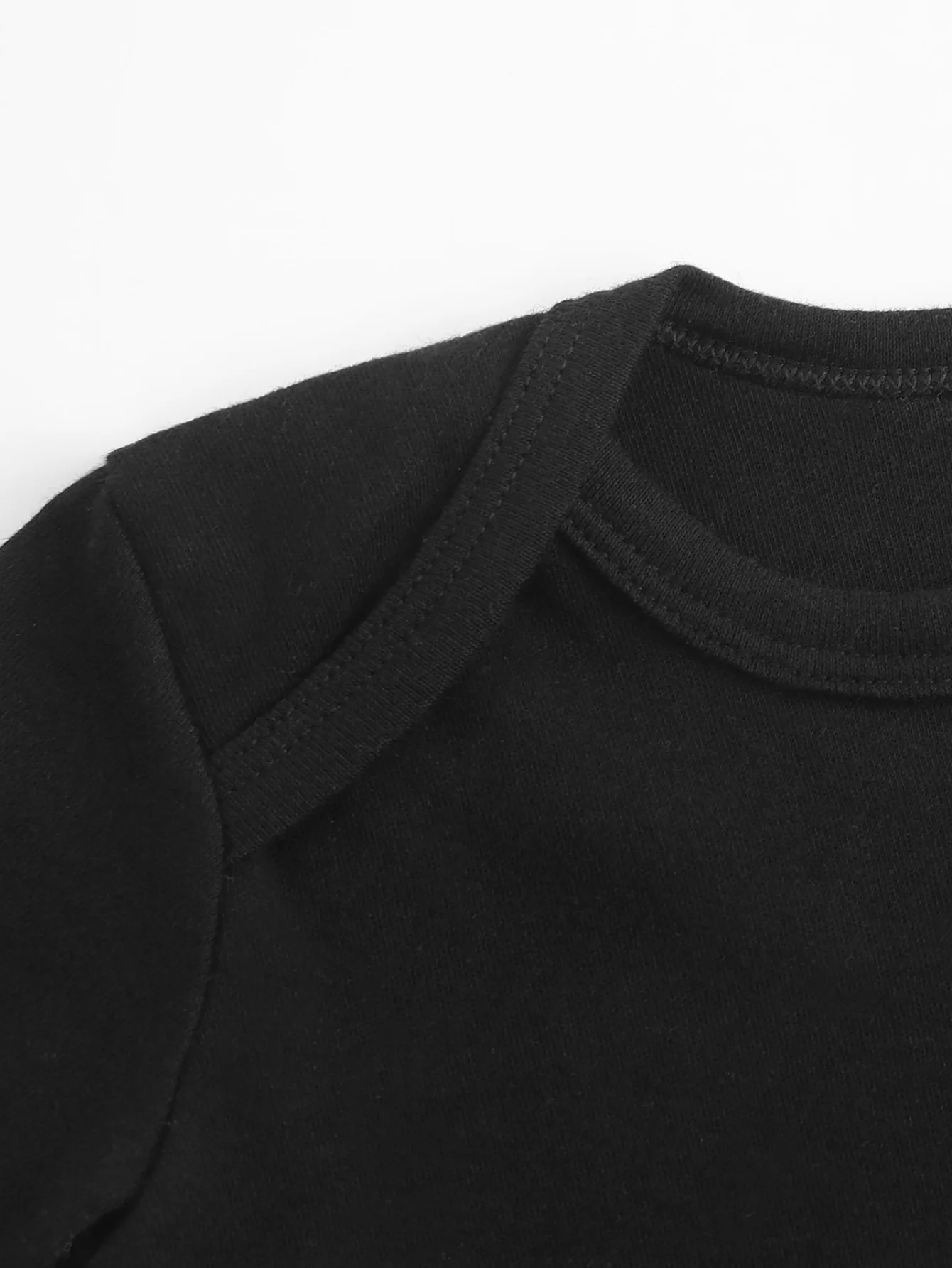 بدلة زحف للأطفال من Virgo Lovely Bunny للجنسين، قطعة واحدة للعناية بالبشرة من القطن الخالص، بدلة سوداء لجميع المواسم 190GSM