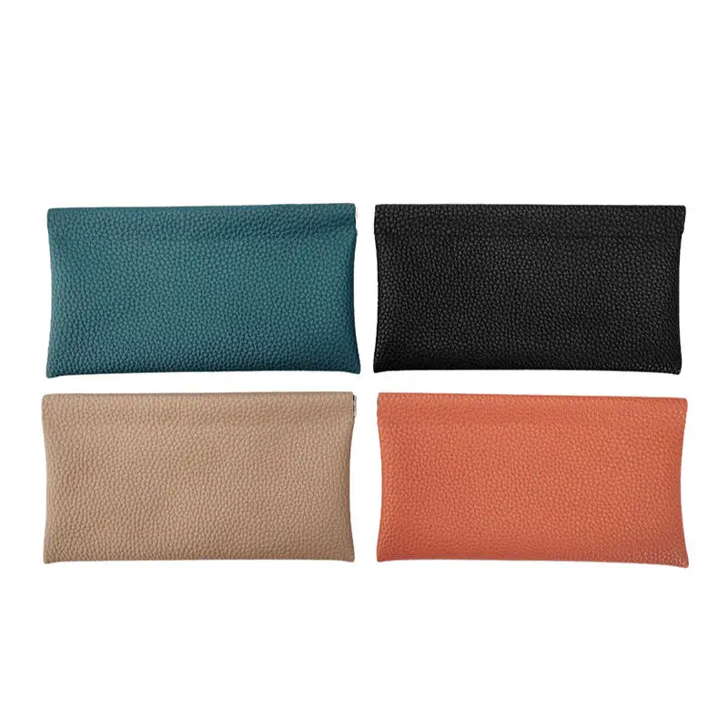 Women Solid Color Handheld Coin Purse Large Capacity Mobile Phone Card Holder Mini Casual Daily Change Storage Bag For Ladies