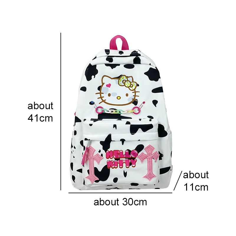 Sanrioed Hello Kitty Anime Kitty Cat Backpack Cute Schoolbags Student Cartoon Travel Shoulder Bag Birthday Gift for Friend