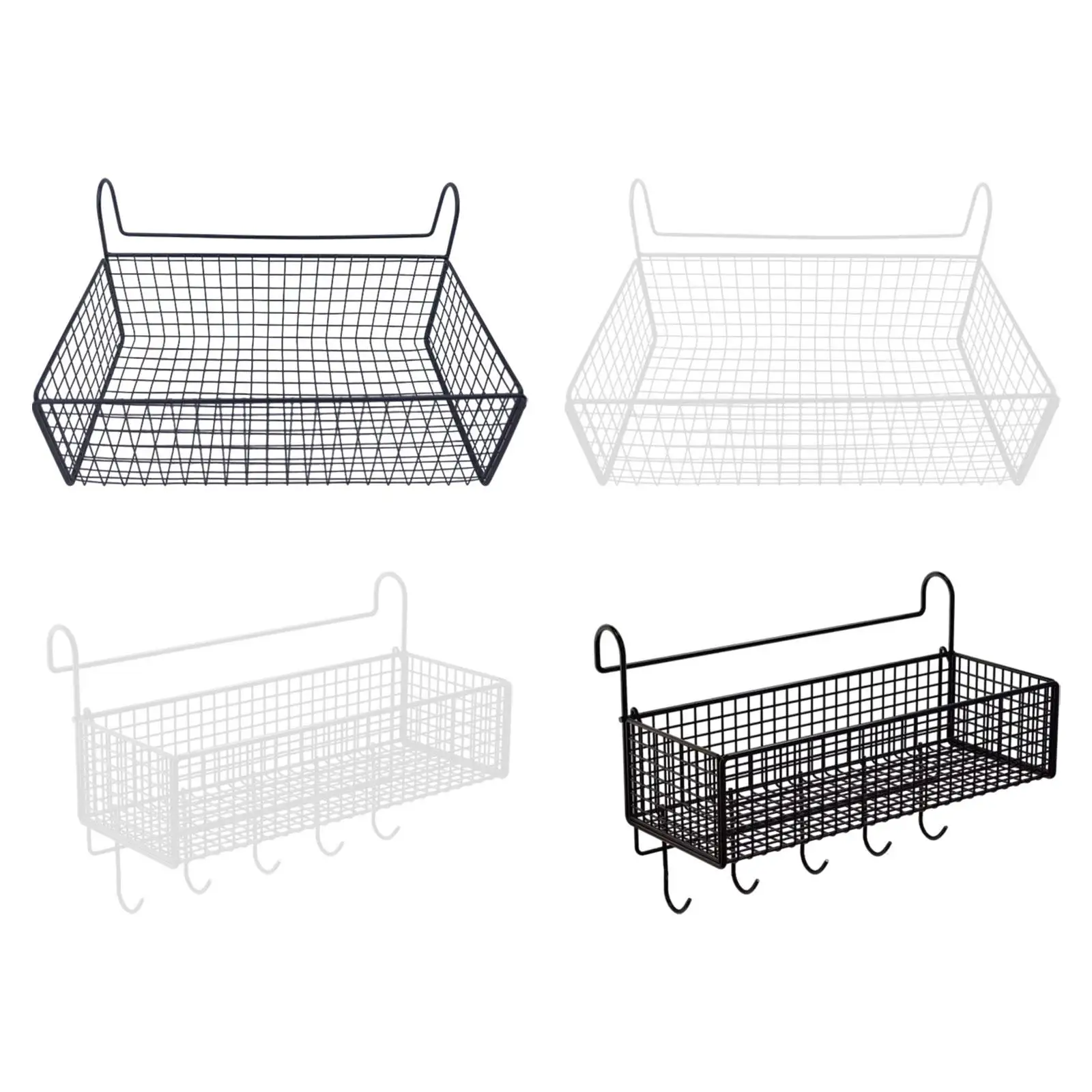 

Bedside Hanging Storage Basket Rustproof Beside Shelf for Bedroom Home