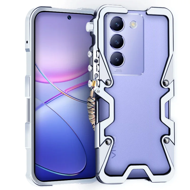 Armor Screw Metal Frame Shockproof Cover For VIVO V30 Lite 4G /  V30 Lite ME 5G Aluminium Bumper Cases Fundas