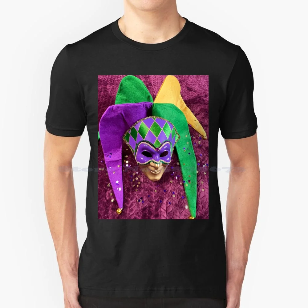 Mardi Gras Carnival Jester 2 T Shirt 100% Cotton Tee Mardi Gras New Orleans Zwrr16 Sprint Vodaphone Comcast Cable Tv Cellphone