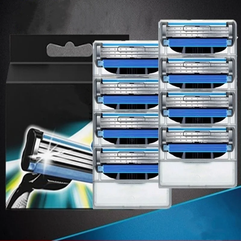 

Новое лезвие из нержавеющей стали, острое 3-слойное безопасное бритвенное лезвие для сменных лезвий, сменные лезвия