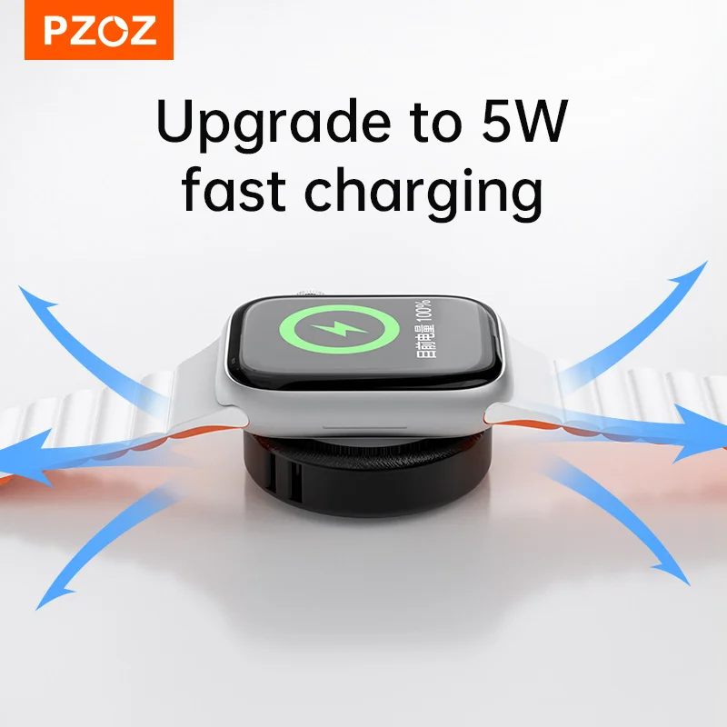 PZOZ USB Type C Portable Wireless Charger For Apple Watch Ultra 10 9 8 7 SE 2 Magnetic Charging For iWatch Series Dock Station