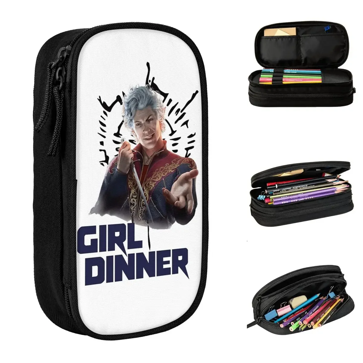 

Large-capacity Pencil Case Astarion Girl Dinner Merch Baldurs Gate BG3 Double Layer Pencil Bag Girl Makeup Bags Birthday Gift