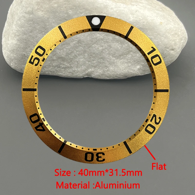 Watch Precision Work Ocean series Flat Aluminium Bezel insert  40*31.5mm Aluminium Bezel Insert Ring