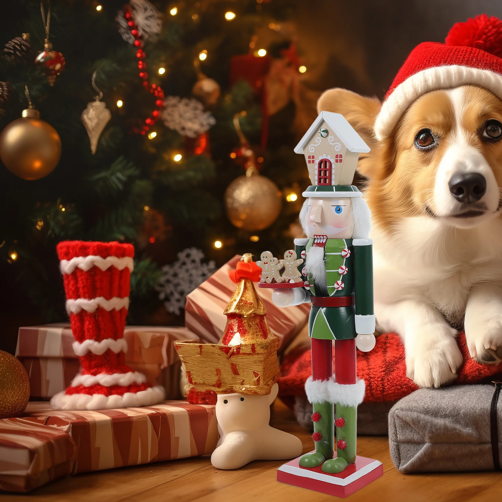 

Wood Nutcracker Craft Desktop Ornament Christmas Decor Festive Traditional Design Nostalgic Feel Standout Piece Gift Idea