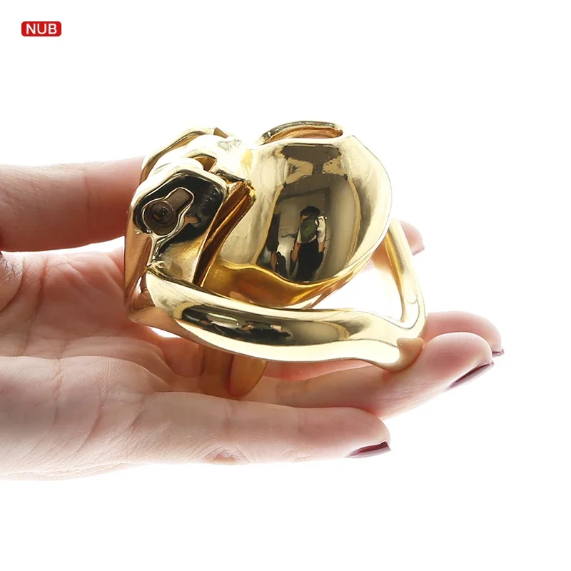 Gold Cock Cage Gold HT V3 Nub Male Chastity Device With 4 Rings Micro Cock Cage Chastity Belt Cock Cage BDSM Sex Toys For Men