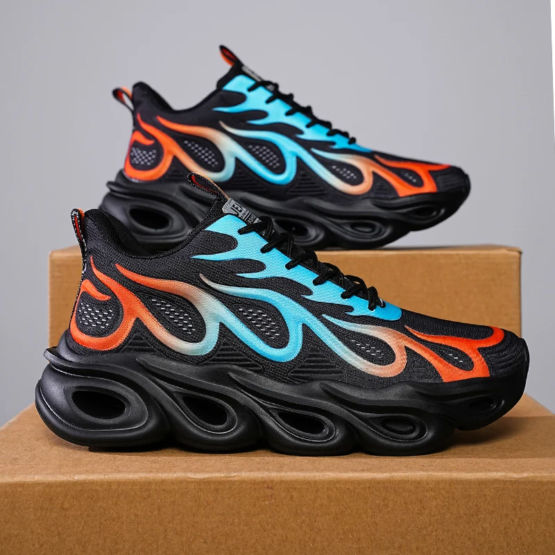 Plus Size Men's Running Shoes Mesh Breathable Sports Jogging Shoes Lightweight Comfortable Outdoor Sneakers Women's Walking Shoe