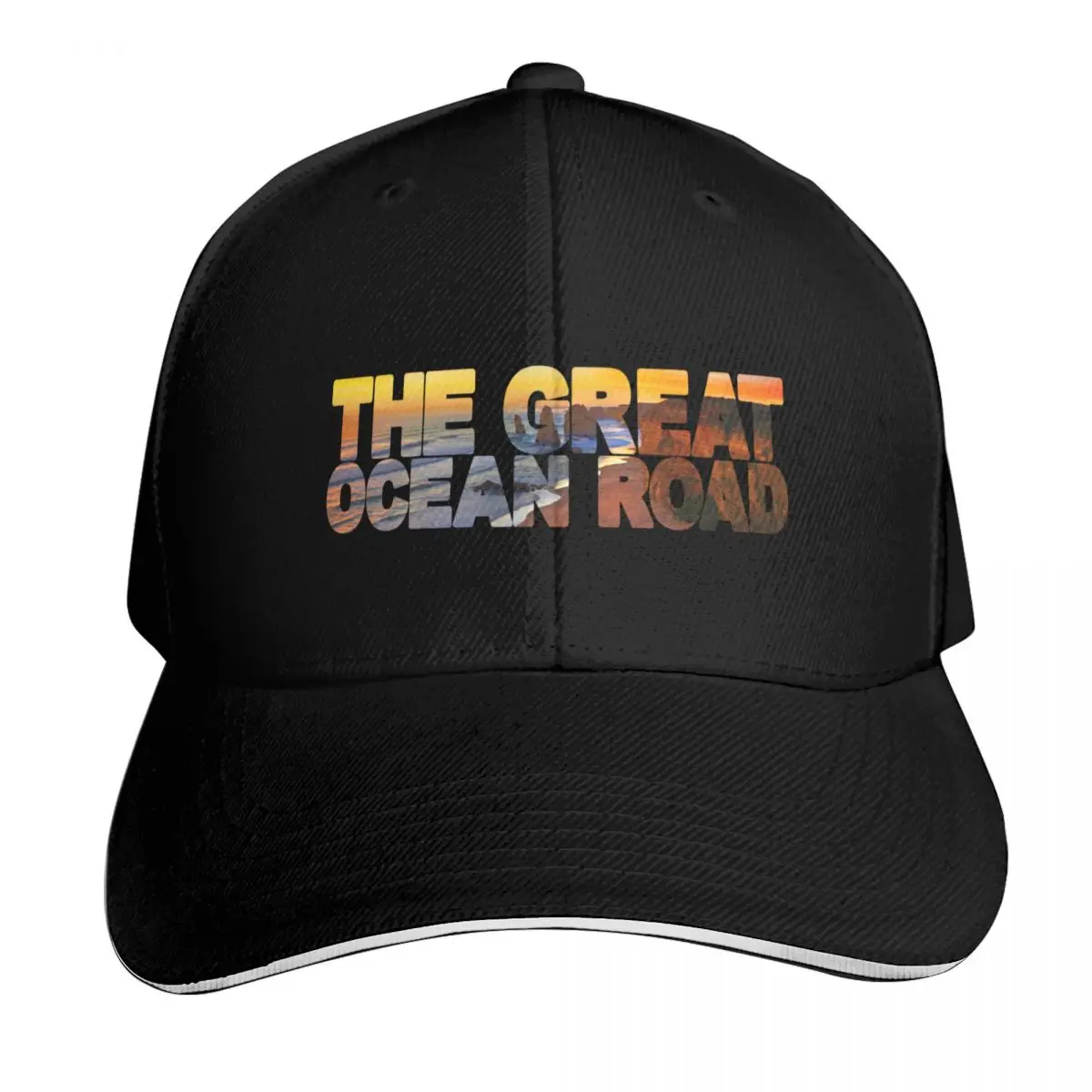 THE GREAT OCEAN ROAD - Victoria Australia Baseball Cap Sun Protection UPF 50+ Breathable Mesh Back Adjustable Buckle Closure
