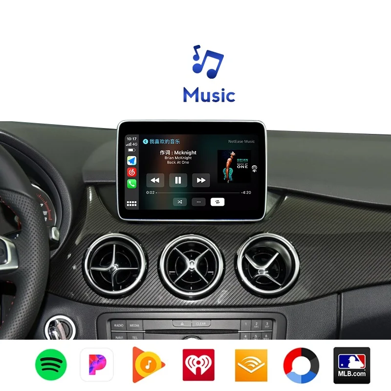 Decoder Box per Mercedes Benz C W204 2008-2010 NTG 4.0 4.5 5.0 Wireless CarPlay Android Auto Radio Mirror Link funzione AirPlay