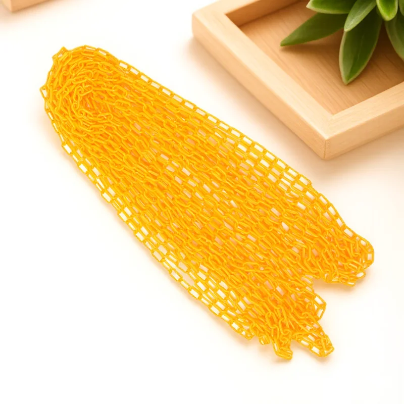 

10M Yellow Plastic Chain Links Safety Barrier Crowd Control Security Chain Waterproof For Halloween Wedding Party