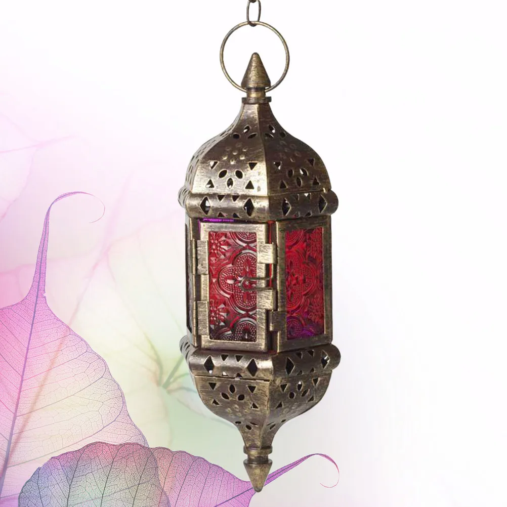 1Pcs European Style Hanging Stick Iron Art Holder Morocco Wind Lamp Unique Home Office Decoration