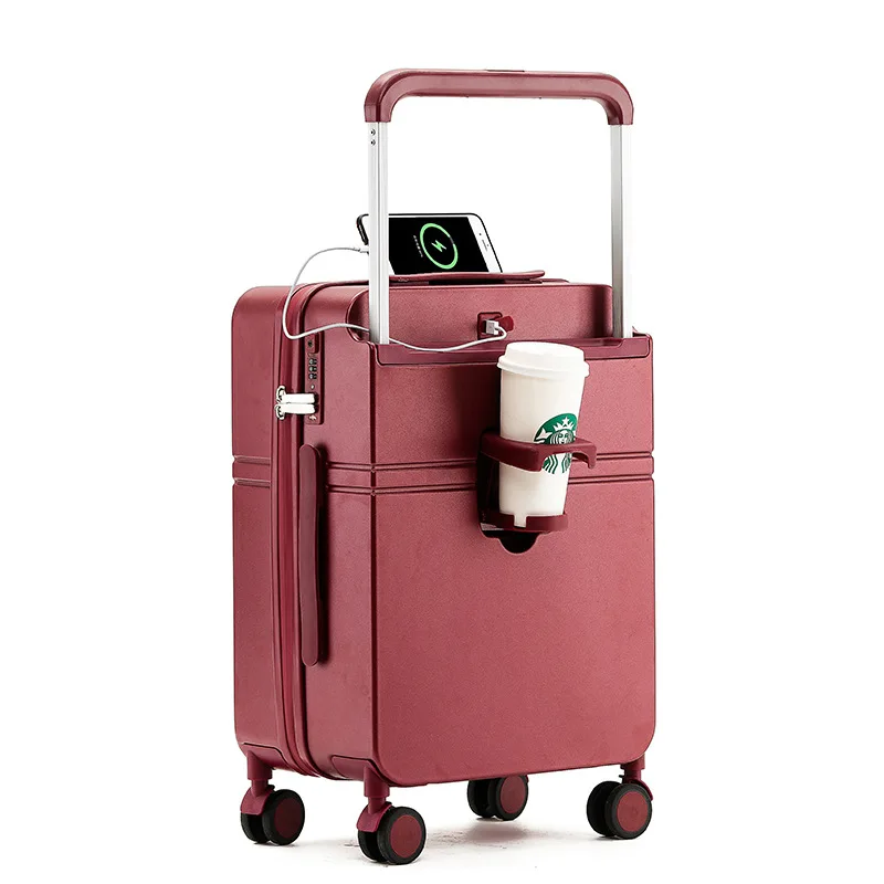 Luggage Set Trolley Luggage Bag Wide Bar Travel Suitcase on Wheels Zipper Lightweight Luggage Woman Cosmetic Bag