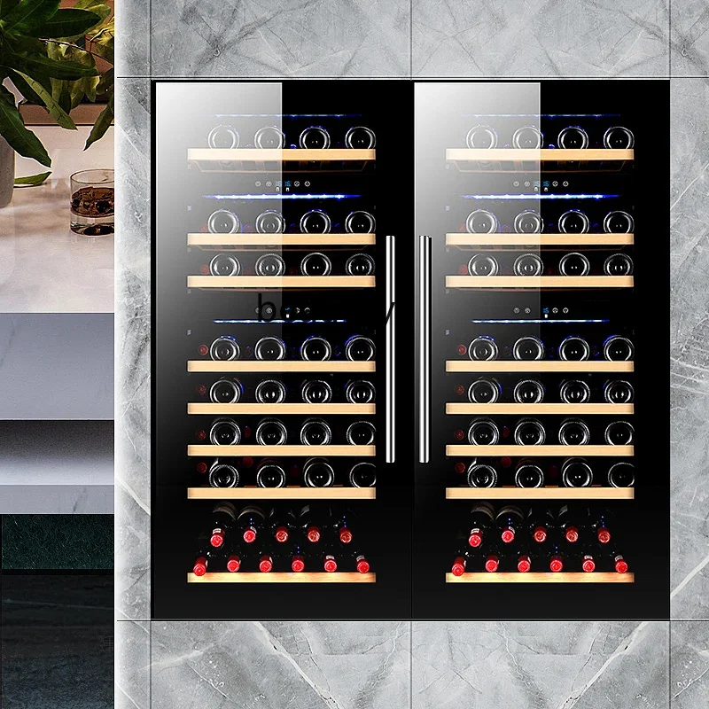 A61 Embedded wine cabinet, constant temperature wine cabinet, refrigerated ice bar, household small transparent glass refrigerat