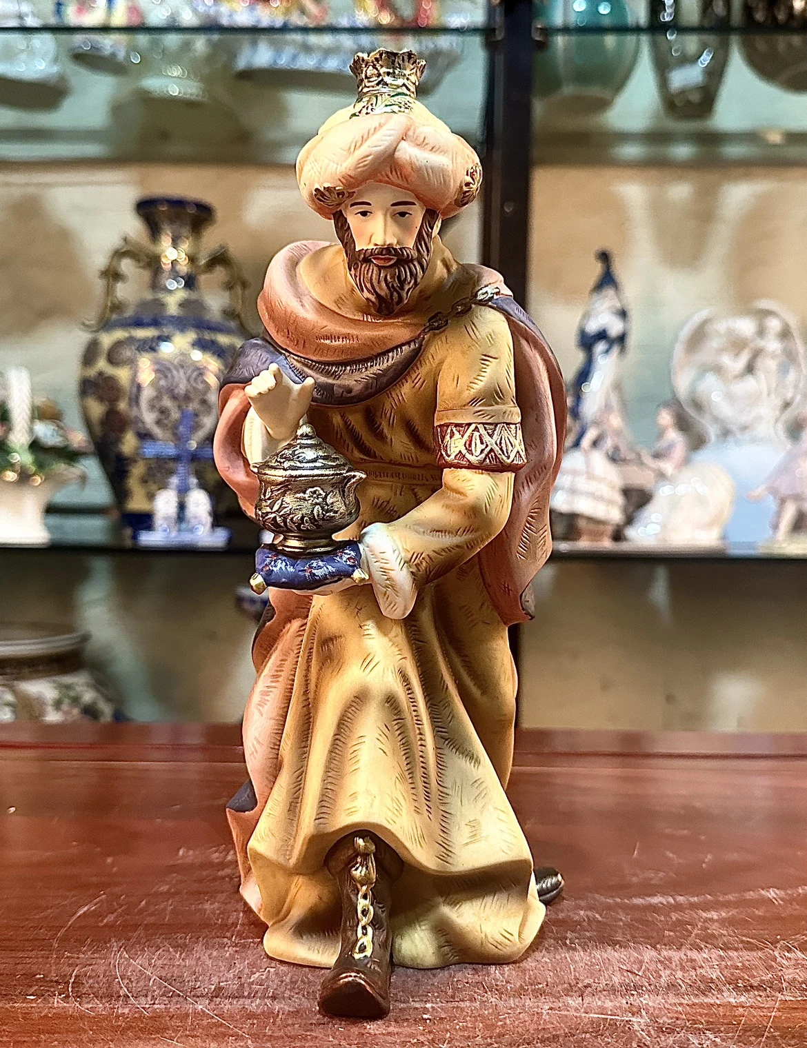 

Ceramic Craft Owell Porcelain Western Figure Sculpture Eastern Sage Figurine Jesus Nativity Pilgrim Catholic Figure Home Decor