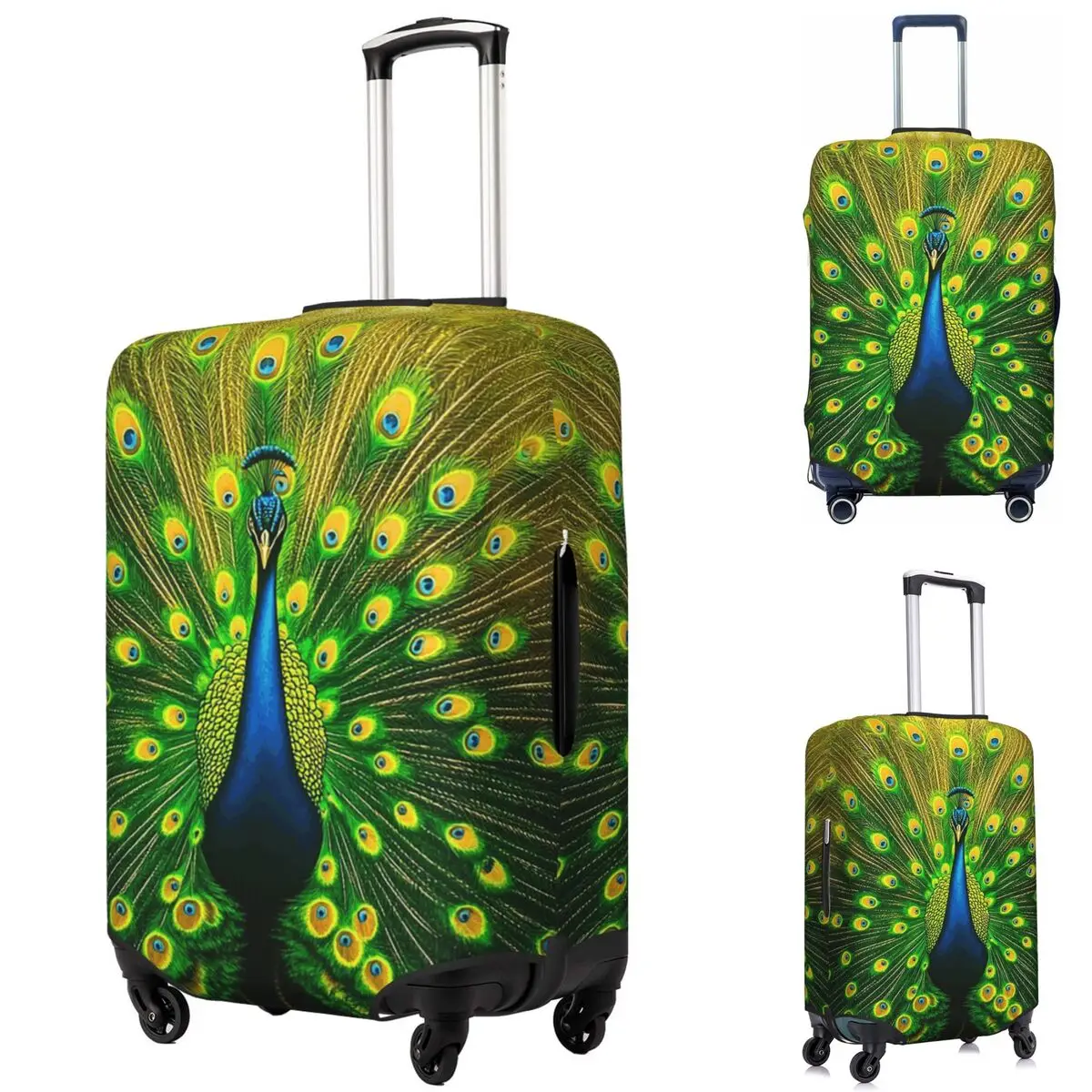 

Fantasy Peacock Suitcase Cover Protection Elastic Trip Luggage Protector Covers for 18-32 Inch