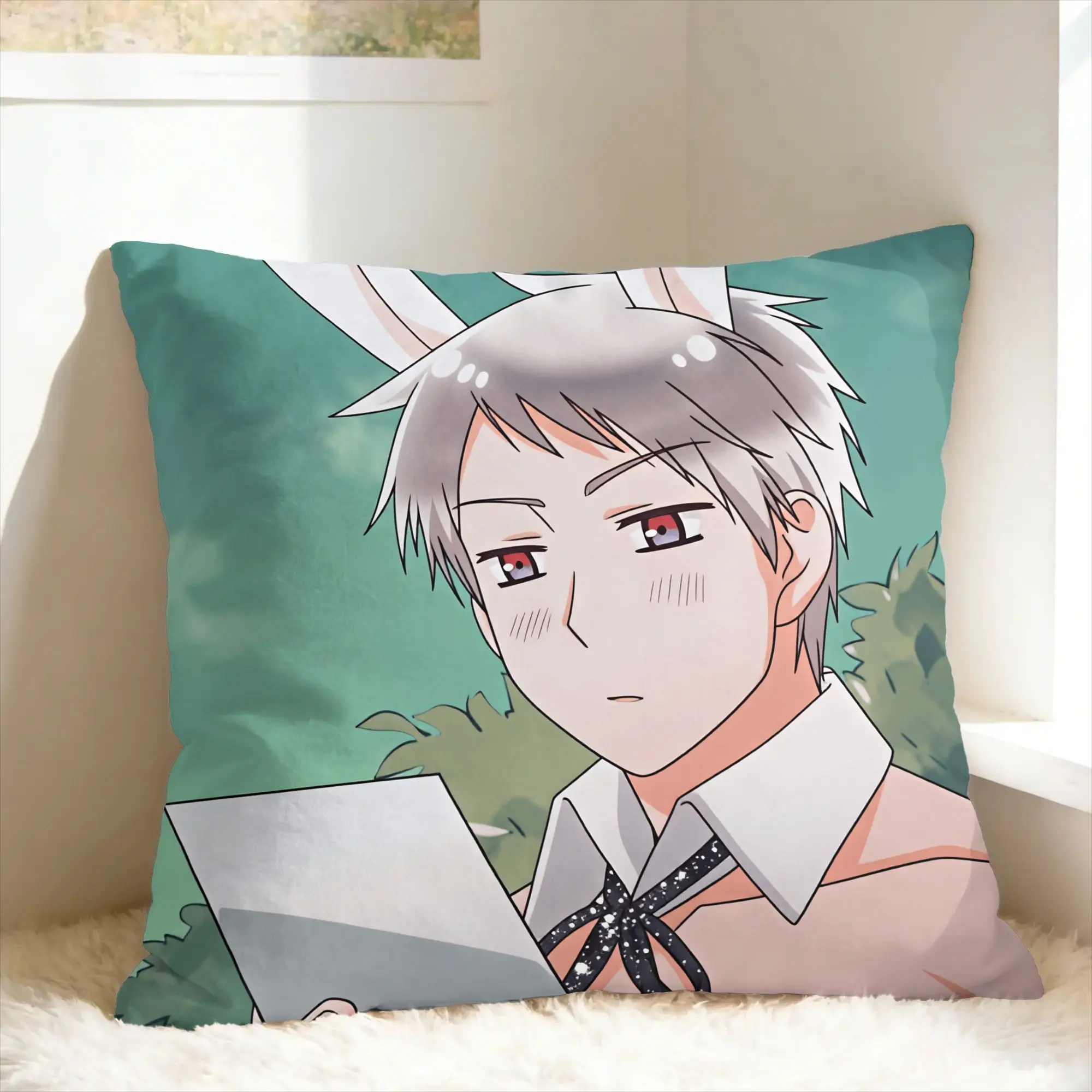P-Prussia hetalia Pillow Cover  Comfy Cushion Cover Novelty Pillow Case For Sofa Home Decoration