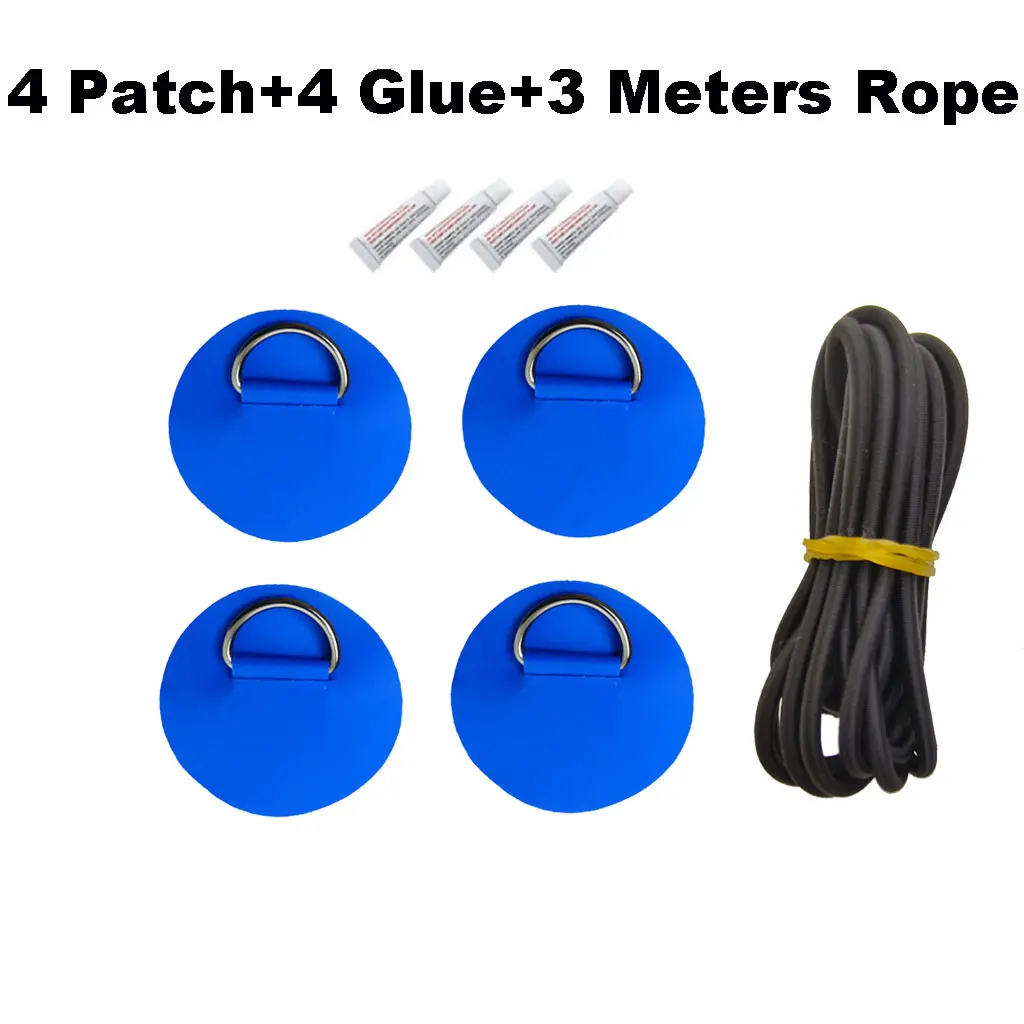 6,5 cm D-Ring-Patch für Schlauchboote, Kajaks, Dingis, SUPs, PVC-Patch für Stand-Up-Paddleboards, Kanus, Rafting-Seilring-Patch