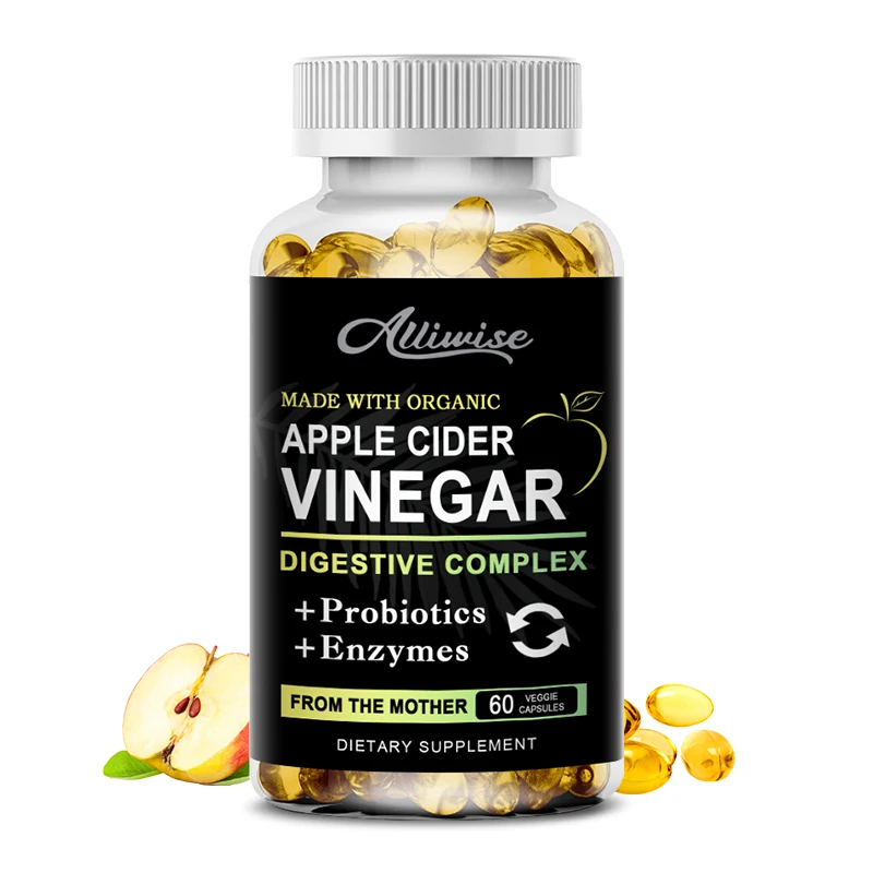 

Alliwise Natural Apple Cider Vinegar Slimming Capsules Supplement for Metabolism Weight Loss & Detox Fat Burner Body Sculpting