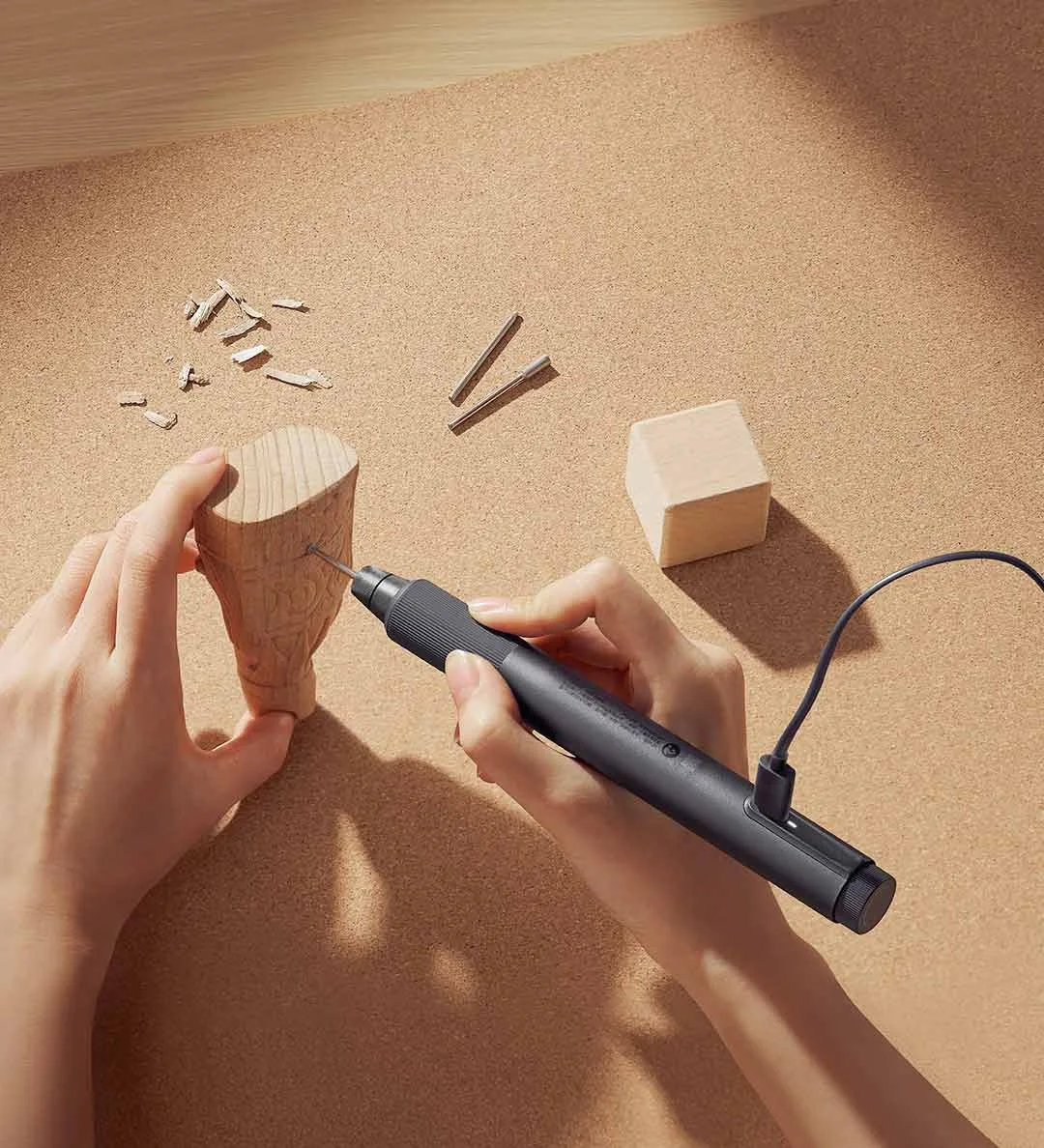 MIJIA Electric Grinding Pen 22000r/min Brushless Motor Fast Carving Polishing Burnishing Drilling Mini Grinder Home Tool （CN） view 2