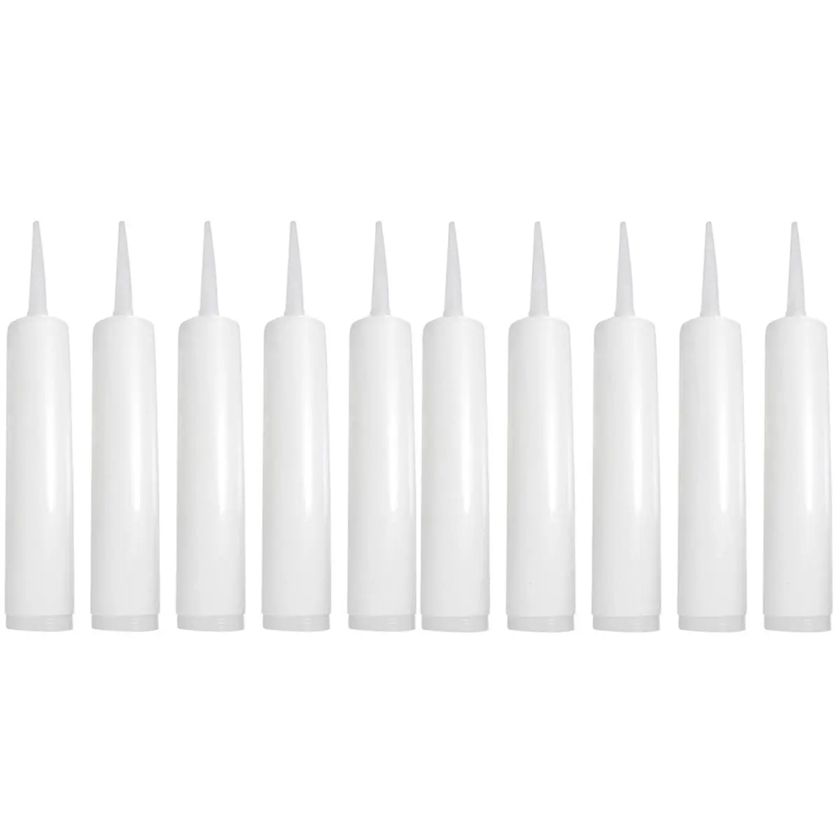AA14 10pcs Empty Caulking Reusable Fillable Sealant Pipes for Epoxy Grouting Tile Latex Cracks Repairing Leaks