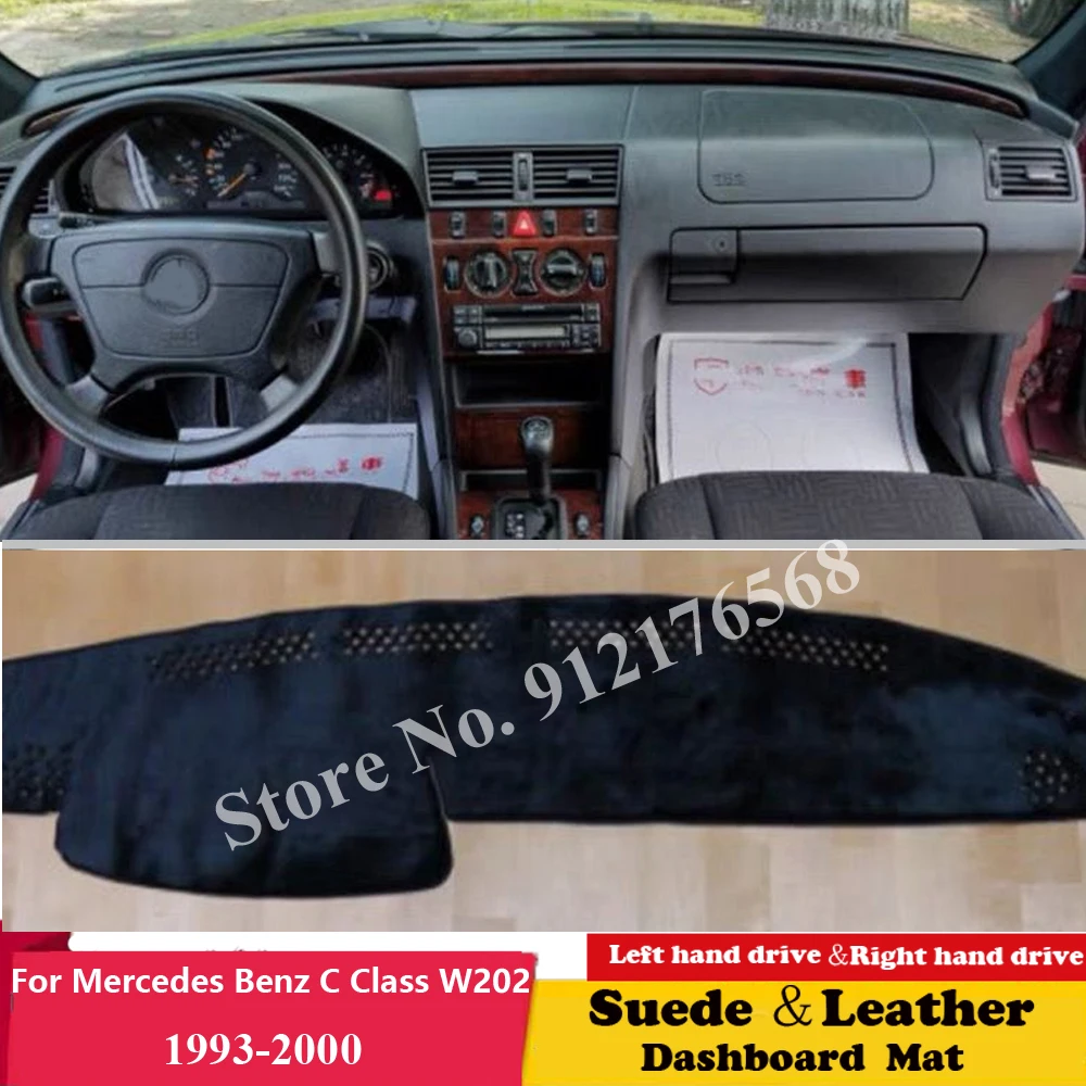 

For Mercedes Benz C Class W202 1993 1995-2000 Leather Dashmat Dashboard Cover Pad Dash Mat Carpet Car-Styling Accessories Suede