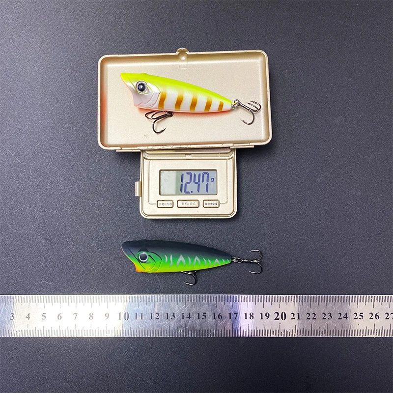 70F Popper Fishing Lure RIPPLE 70mm 12.4g Topwater Hard Bait For Bass Pike Long Casting Floating Wobble Surface Model Baits