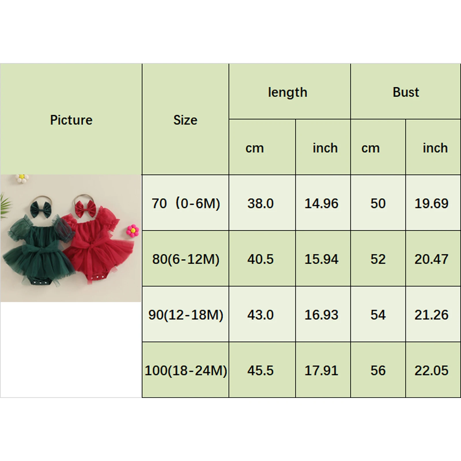 Tregren 0-24M Christmas Baby Girls Romper Dress Newborn Infant Short Sleeve Sweet Bodysuit Jumpsuit + Headband 2pcs Clothes Sets