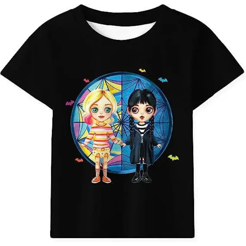 فستان حورية البحر للأميرة الخوخية للفتيات تي شيرت مطبوع عليه رسوم كارتونية للأطفال ملابس أطفال كاجوال فستان كامل لأعياد الميلاد