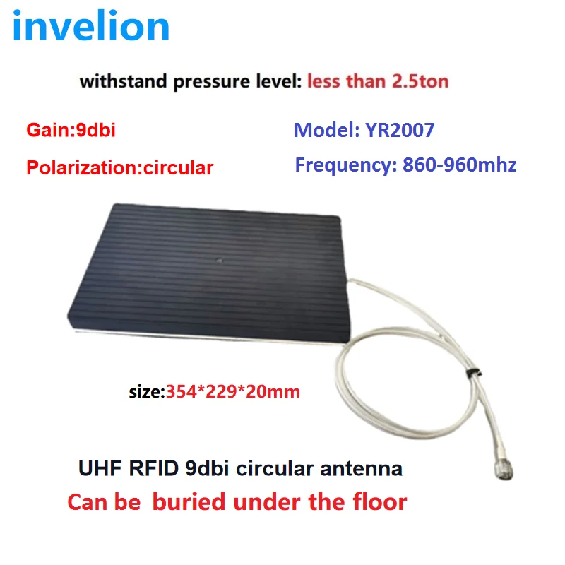 UHF RFID Ground buried Antenna Anti-pressure IP65 9dbi Circular 10cm-3m read range for Running Race Timing horse competition