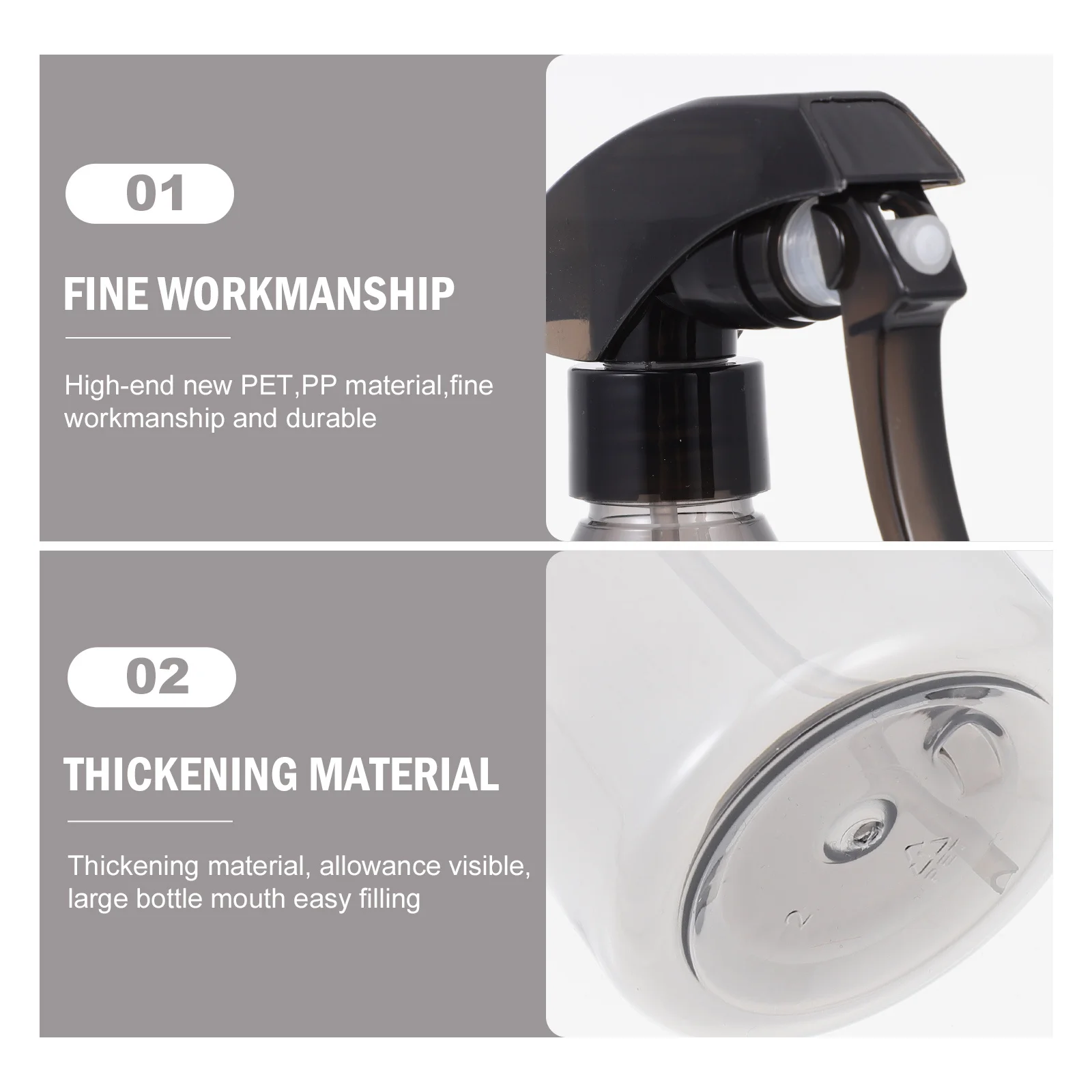 

2pcs Spray Bottles For Plants Watering Thickened Hand Press Misters Household Refillable Sprayer Garden Balcony Planting Tool