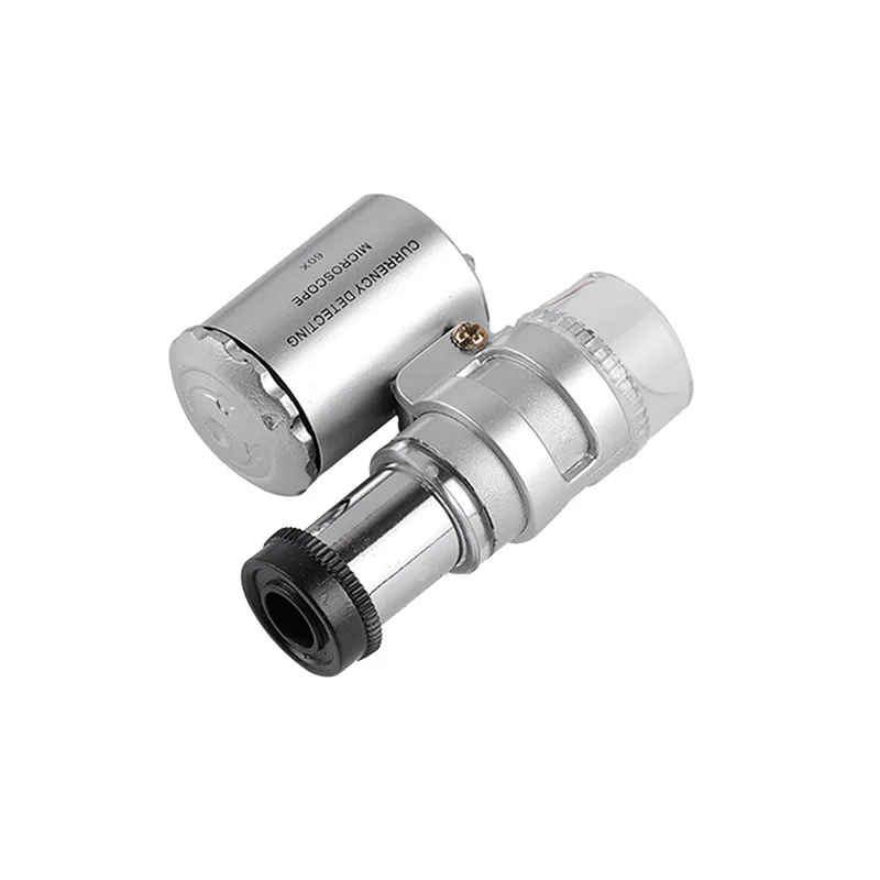 

30PCS 60x High-definition Jewelry Appraisal Led Banknote Verification With Light Portable Mini Microscope 9882 Magnifying
